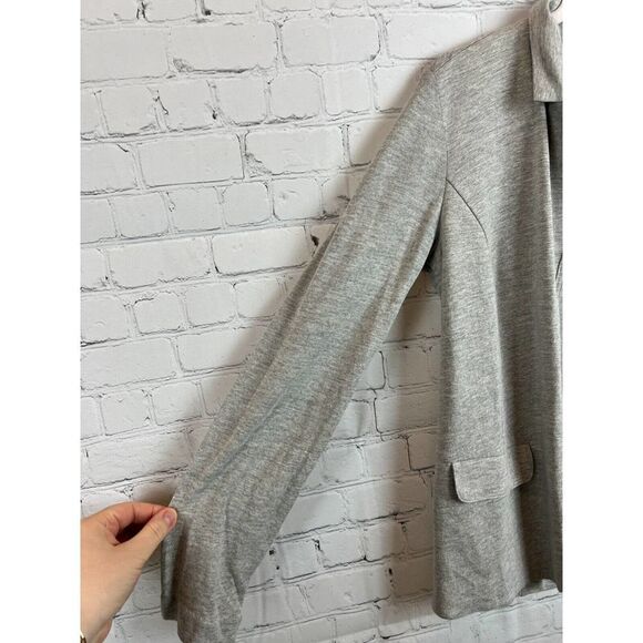 J.JILL gray open front linen rayon unlined knit jacket blazer XS NWOT - Picture 7 of 8